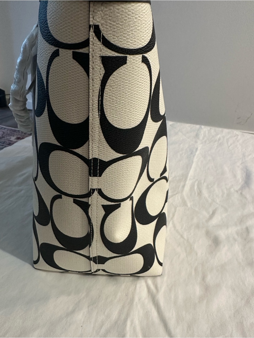 Coach Black & White Signature Tote - Picture 10 of 10